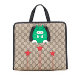 グッチ GGキャット チルドレンズトート トートバッグ ハンドバッグ 645290 ベージュ ブラック マルチカラー PVC レザー レディース GUCCI 【中古】